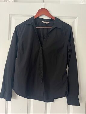 H&M Blush black Fitted Button Down Shirt Size 10